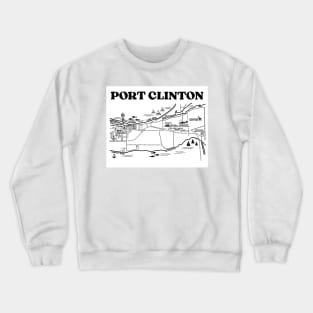 Port Clinton Map Art Crewneck Sweatshirt